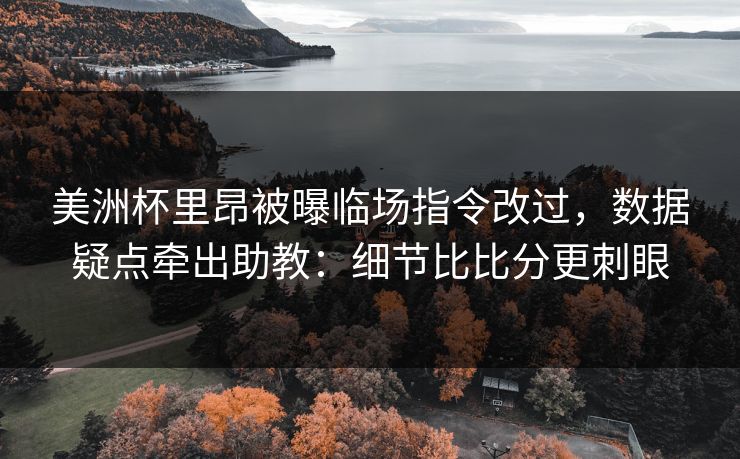 美洲杯里昂被曝临场指令改过，数据疑点牵出助教：细节比比分更刺眼